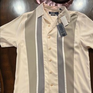 Men's Cream and Gray Shirt